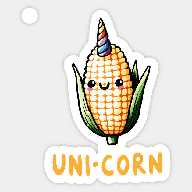 Uni Corn Vegetable Unicorn Sticker by DoodleDashDesigns